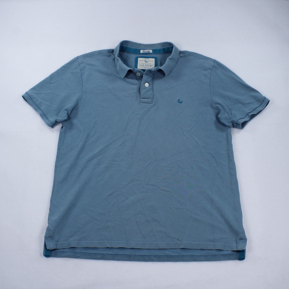 Old Khaki Vintage Apparel Men's Slim Fit Polo Shirt Blue Size Large